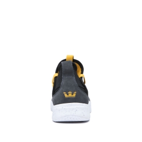 Supra Mens TITANIUM Dk Grey/Black/Golden/white Low Top Shoes | CA-74427